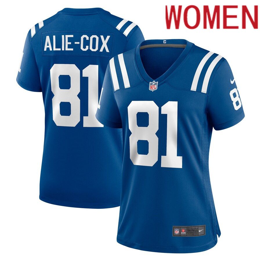 Women Indianapolis Colts #81 Mo Alie-Cox Nike Royal Team Game NFL Jersey